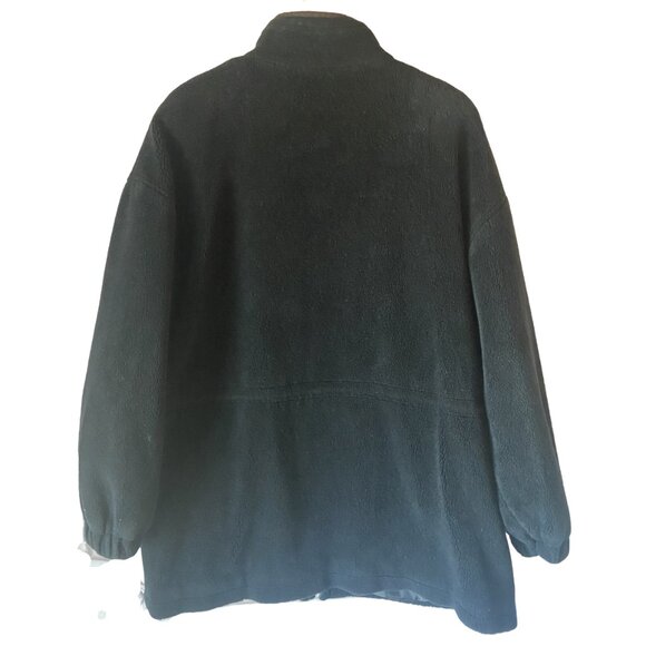 ❄️❄️ VTG Forecaster Sport Fleece Jacket Black Mid Length Women's Size Medium - Picture 2 of 4